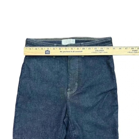 Everlane Way High Rise Skinny Split Hem Jeans Size 29 Organic Cotton Dark Wash - Picture 8 of 10